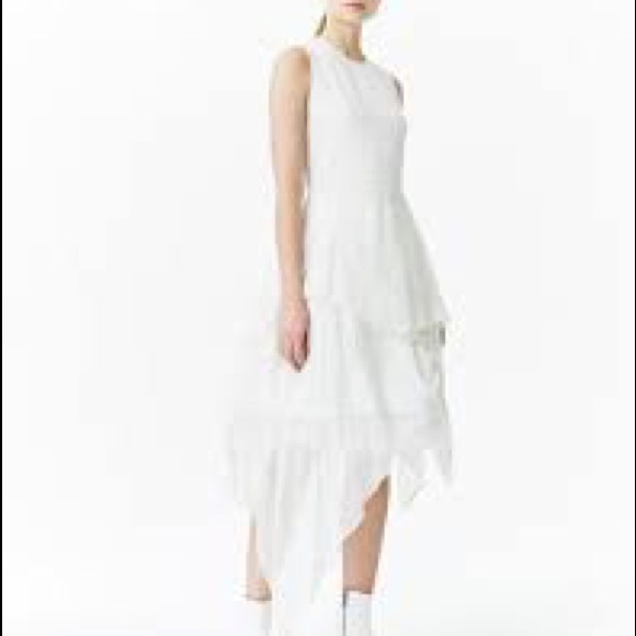 New Ivory silk chiffon Morgane LeFay Ruslan dress - Picture 3 of 7